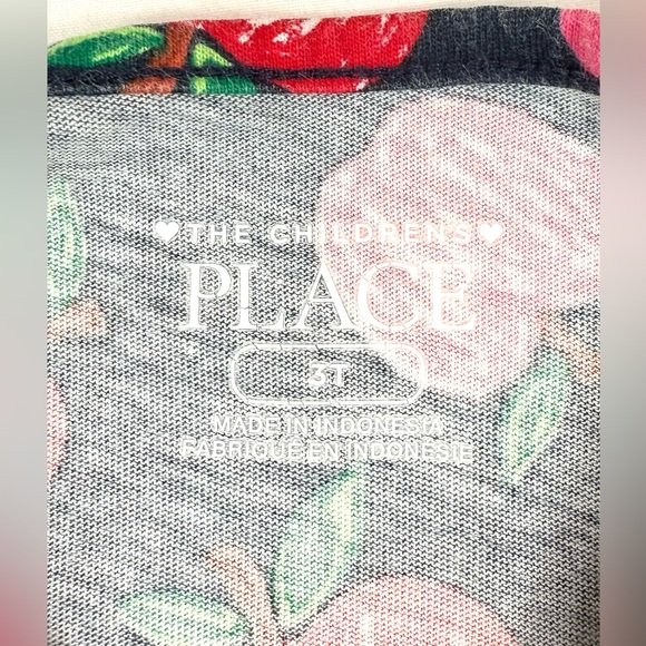 THE CHILDRENS PLACE Girls Lot Apple Print Dress & Tunic 3T School Cottagecore - Picture 5 of 11